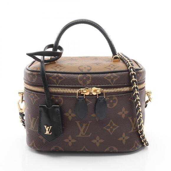 Louis Vuitton Handbags - Louis Vuitton Vanity NV Handbag Canvas Leather Monogram Reverse Brown Black